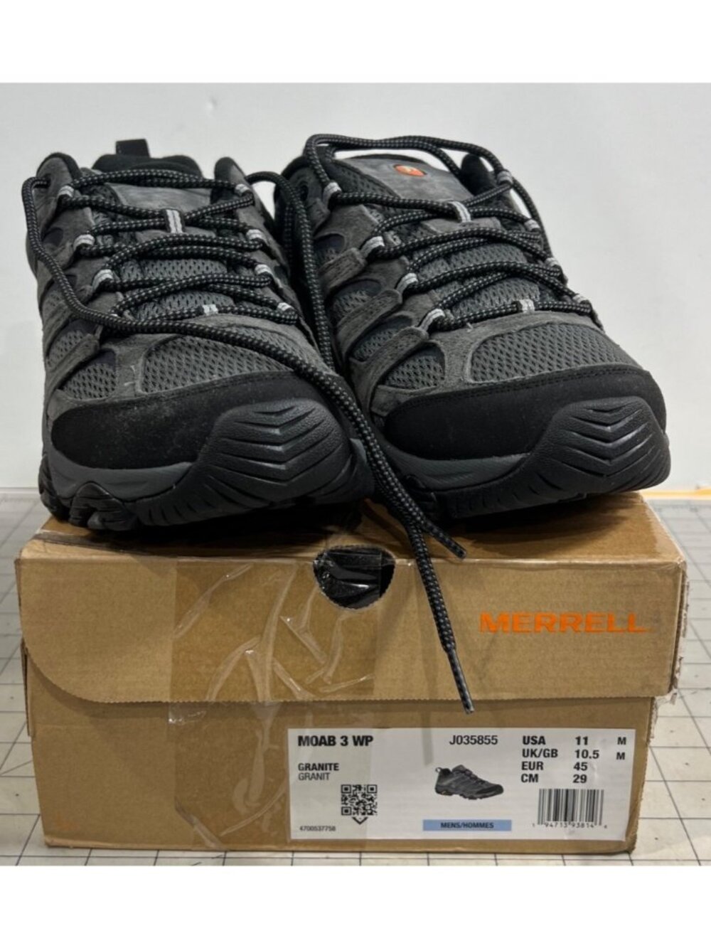 Merrell Moab 3 WP Men's Shoes Granite Size 11 New